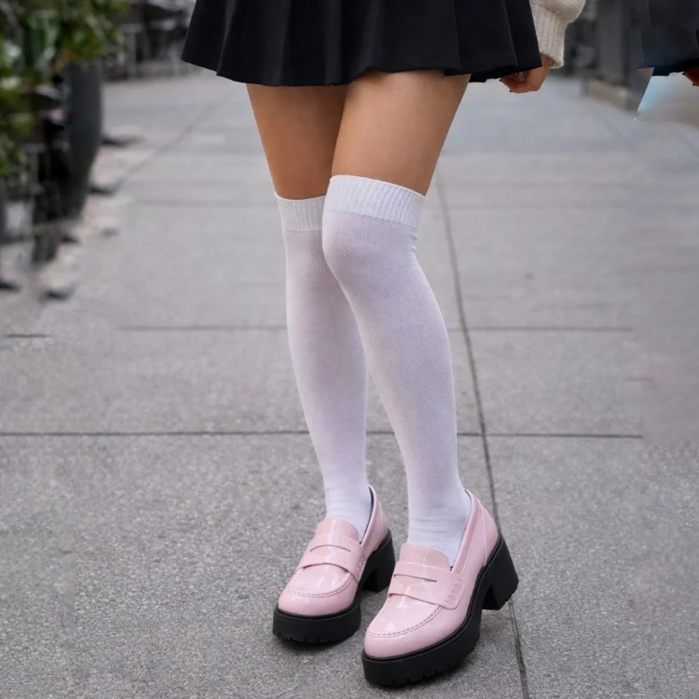 SODA Amp Pink Platform Loafers ~ New In Box